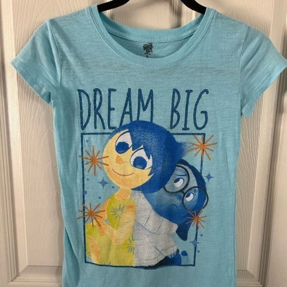 Pixar Inside Out Sz Girls Large Joy & Sadness Graphic T-Shirt - Picture 3 of 12